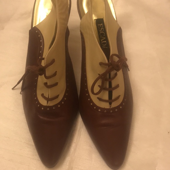 Escada Vintage Oxford Heels sz 8.5 - Picture 4 of 13